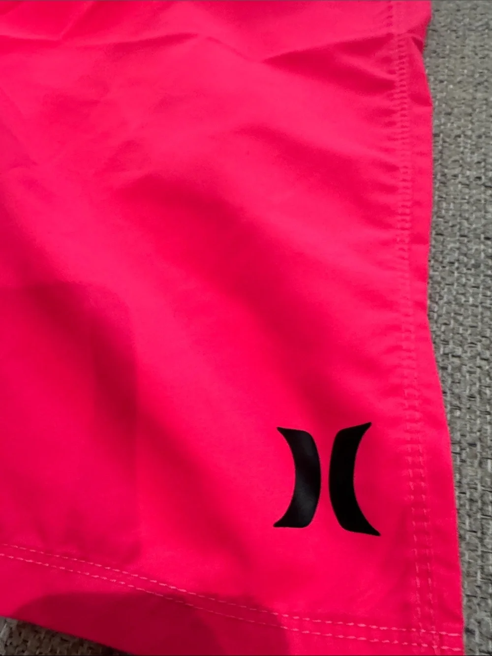 Hurley Men’s Neon Pink Boardshorts with Black Drawstring